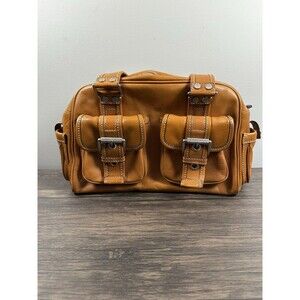 Michael Kors Leather Satchel – Vintage Utility Style Y2K Caramel